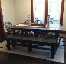 You can place a bench against the wall if your kitchen table is in a corner and then add a. Kitchen Table And Bench Home Dinning Room Tables Kitchen Table Bench