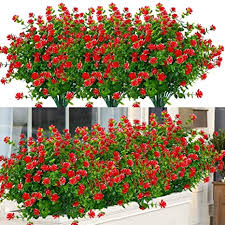 Quality artificial plants for planter box for outdoor and indoor placement. Amazon Com Artbloom 24 Bundles Outdoor Artificial Flowers Uv Resistant Fake Boxwood Plants Faux Greenery For Indoor Outside Hanging Plants Garden Porch Window Box Home Wedding Farmhouse Decor Red Kitchen Dining
