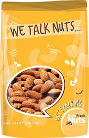 Dry Roasted Salted Nonpareil Supreme Almonds 1 Lb Whole Shelled Naturally Delicious Contains Protein Fiber Monounsaturated F California Walnuts Food Walnuts