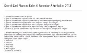 Soal Ekonomi Kelas Xi Semester 2 Kurikulum 2013 Mas Pintar