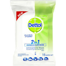 Dettol 2 In 1 Anti Bacterial Wipes Image