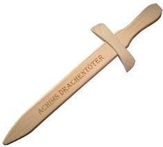 Obwohl sie aus holz sind, verbrennen leitern weder durch feuer, noch durch lava. Kinderschwert 43 44 Cm Mit Gravur Holz Schwert Mit Namen Personalisierte Geschenke Gelasert