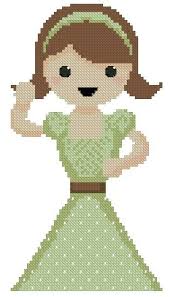 If you're looking for a laugh, these cross stitch patterns have a good sense of humor. Cuteness Kate Cross Stitch Little Girl In Green How To Cross Stitch Art Cross Stitch On Cut Out Keep