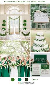 8 Refined March Wedding Color Palettes For 2019 Spring Wedding Color Palette Spring Wedding Colors March Wedding Colors