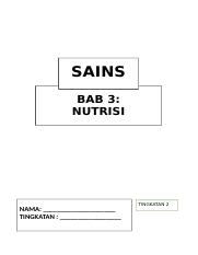 Latihan soalan sains (science) tingkatan 2 + jawapan (1). B3 F2 Latihan 1 Sains Bab 3 Nutrisi Nama Tingkatan Tingkatan 2 Basic Education Groupbab 3 Nutrisi Form 2 Basic Education Group 26a Jalan Indah Course Hero