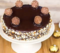 The cake looks and tastes like the most amazing. Ferrero Rocher Fantasy Cake Chocolate Cakes Online Send Cakes India Online To India Flora2000