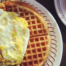 Top A Waffle With A Fried Egg Waffles Waffle House Fried Egg