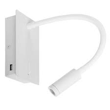 Canape lit avec couette integree (1). Applique Liseuse A Led Blanche Pour Eclairage De Tete De Lit Avec Une Prise Usb Integree Betsy2 Blanc Mat Idealum Pro