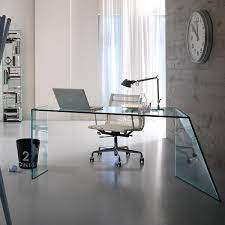 230 x 95 x 72,5 cm (b x t x h) ohne container und dekoration. Glas Schreibtisch Penrose Von Tonellidesign Die Wohn Galerie