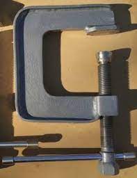 G Clamp Homemade G Clamp Fabricated From 16mm Steel Plate Measures Approximately 50mm In Width And Incorporat Homemade Tools Steel Fabrication Metal Working