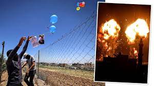 The israeli military has launched airstrikes on the palestinian territory of gaza in response to reports of incendiary balloons, according to news reports. 6h04ahuuxxyxrm