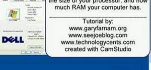 How To Find Details About Your Ram & Processor Type In Xp « Operating  Systems :: Wonderhowto