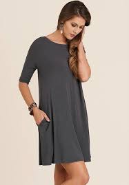 Kingston Tunic Ash Gray Dresses Half Sleeve Dresses Clothes