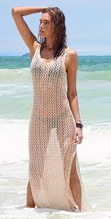 L Space 2015 Ramona Crochet Natural Cover Up Ramcv15 Nat South Beach Swimsuits Beach Maxi Dress Swimwear Cover Ups Swimwear Cover