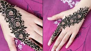 Karwa Chauth Rose Flower Jewellery Henna Design Beautiful Henna Rose D Simple Mehndi Designs Rose Mehndi Designs Mehndi Designs