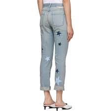 Stella Mccartney Blue Stars Skinny Boyfriend Jeans Elbise
