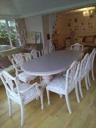 Upcycled Table And Chairs In Grey And White Dining Chair Makeover Dining Table Makeover White Dining Room Sets