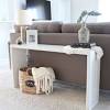 Kings brand furniture white finish wood round plant side accent. 1
