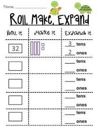 Place Value Roll Make Expand Math Station Education Math Math Stations Math Lessons