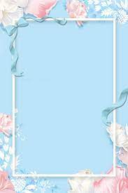 1200 x 630 · jpeg. Blue Fresh Flowers Ribbon Latar Belakang Bunga Kertas Dinding
