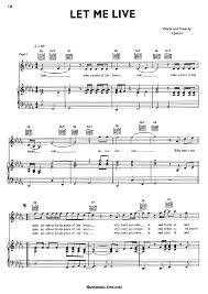 Let Me Live Sheet Music Queen Sheet Music Somebody To Love Queen Lyrics