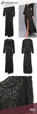 Lulu S Size Xs Black Star Print Maxi Dress Lulu S Size Xs Sparks Fly Black Star Print Tie Back Maxi Dress Bodice And Skirt Are Lined