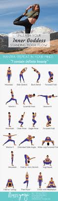 Standing Only Yoga Flow Free Printable Pdf In 2020 Standing Yoga Yoga Flow Easy Yoga Workouts