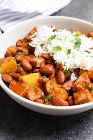 Puerto Rican Rice And Beans Are Thick Creamy And Flavorful The Tender Beans Are Simmered In A Sof Delicious Dinner Recipes Quick Easy Meals Main Dish Recipes