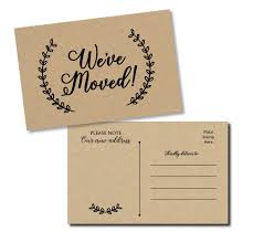 We have a global style announcement for any location in the world! Paper Paper Party Supplies 4x6 New Home Postcard Printed Funny Moving Announcement Card Yellow Car Change Of Address Cards