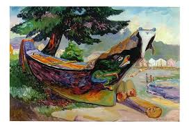 Indian War Canoe Alert Bay By Emily Carr Canadian Art Emily Carr Emily Carr Paintings