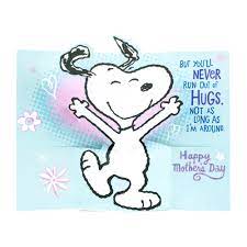 These short mother's day greetings are a great way to tell your mom you're grateful for all she's done for you and wish her a wonderful day! Hallmark Peanuts Snoopy Hug Mother S Day Funny Greeting Card For Mom Walmart Com Walmart Com