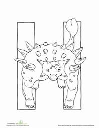Dino H Worksheet Education Com Dinosaur Coloring Pages Dinosaur Alphabet Dinosaur Coloring