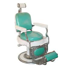 A Theo A Koch Enamel And Chromed Cast Iron Barber Chair Barber Chair Barber Shop Vintage Barber Shop Interior