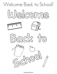 Back to school preschool girl disney mickey mouse. Welcome Back To School Coloring Page Twisty Noodle