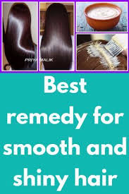 Oil helps retain moisture and makes hair soft and shiny. Best Remedy For Smooth And Shiny Hair If You Also Feel That Your Hair Have Become Lifeless They Look Very Dry An Smooth Shiny Hair Shiny Hair Silky Shiny Hair