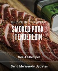 2 sprig fresh thyme, stripped, plus more for garnish. Smoked Pork Tenderloin Traeger Wood Fired Grills Smoked Pork Tenderloin Recipes Smoked Food Recipes Smoker Recipes Pork