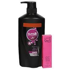 Hair care products online from lakme salon: Buy Sunsilk Stunning Black Shine Shampoo Free Lakme Cc Cream 9 G 650 Ml Online Sastasundar Com