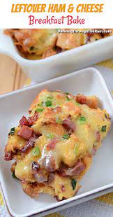 Leftover Ham And Cheese Breakfast Bake Leftover Ham Recipes Ham Breakfast Ham Recipes