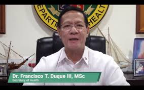 Francisco duque formally returns as the country's health secretary today. K5ihfjnxdpomim