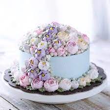 Buttercream flowers in pretty pastels create a garden of sweetness on this cake that's perfect for bridal showers, weddings, easter or mother's day. Bloom And Dazzle On Instagram Looking For Dreamy Pastel Colored Cake This Amazing Flower Buttercream Cake Made By Ivenove Floral Cake Cake Buttercream Cake