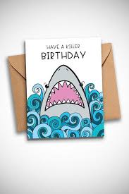 Fun Shark Birthday Card Printable Shark Card For Kids Etsy In 2021 Funny Birthday Cards Birthday Card Sayings Birthday Card Printable