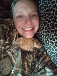 A nest made out of Rooster & moss. For those who don't know who Rooster is,  he's our GSD.