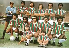 Fluminense 1975. Em pé: Félix, Zé Maria, Silveira, Zé Mário, Assis e Marco  Antônio. Agachados: Gil, Carlos Alberto Pintinho, Manfrini, Rivellino e  Paulo César Caju. Seleflu!!! Futebol Clássico!