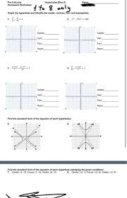 Worksheet answers list precalculus symmetry. Solved Pre Calculus Homework Worksheet Hyperbolas Day 21 Chegg Com