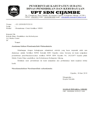Tujuan diberikannya sertifikat tidak lain adalah unt. Surat Pengantar Cetak Npsn Pdf