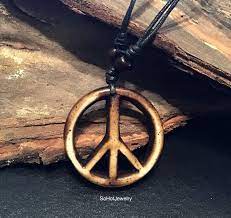 Peace Sign Necklace Womens Necklace Mens Necklace Mens Etsy Men S Necklace Unique Mens Necklace Cool Necklaces