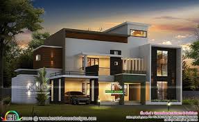 Contemporary Style 3818 Sq Ft 5 Bedroom Home In 2020 Kerala House Design Duplex House Design Contemporary House Design