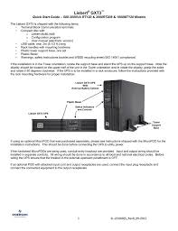 Liebert Gxt3 500 3000va Rt120 Amp 3000rt208 Amp 1000mt120 Models