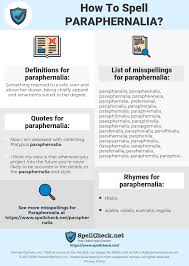 How To Spell Paraphernalia And How To Misspell It Too Spellcheck Net