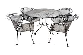 Mid Century Wrought Iron Patio Set In The Style Of Russell Woodard Mary Kay S Furniture